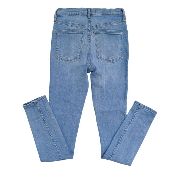 Free People Skinny Jeans Womens 27 Blue Denim Light Wash Straight Leg - Picture 10 of 10